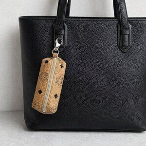 Beige faux Leather Key Holder and coin purse